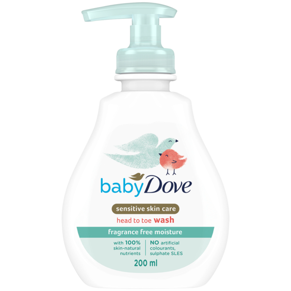 Loțiune spalare hipoalergenica Dove Baby pentru păr și piele, 200 ml