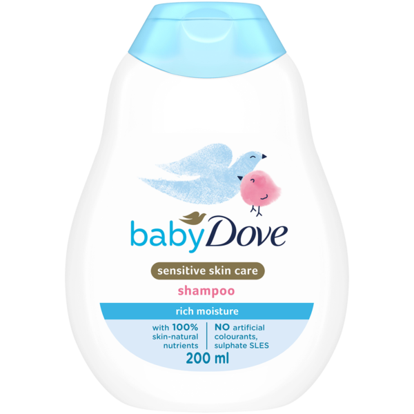 Șampon ultra-delicat Baby Dove fără lacrimi, 200 ml